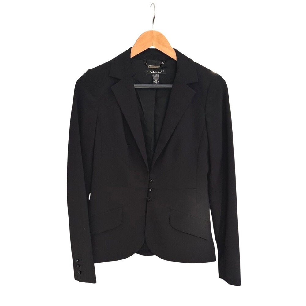 Laundry by Shelli Segal Black Tailored Blazer Jacket Size 4 J5636 Professional